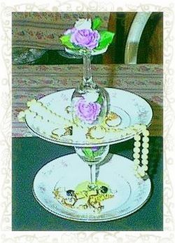 Craft Ideas Recycled on Recycling Crafts Tiered Jewelry Catch All Or Wedding Table