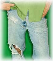 torn jeans