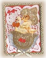 homemade Victorian valentine card