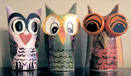 Easy Paper Roll Owls