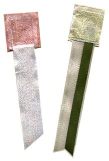 paper and ribbon bookmarks