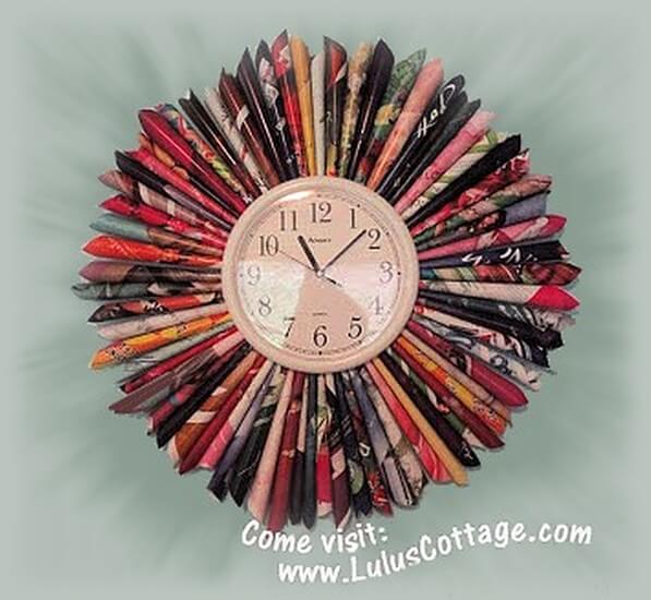 recycled magazine clock