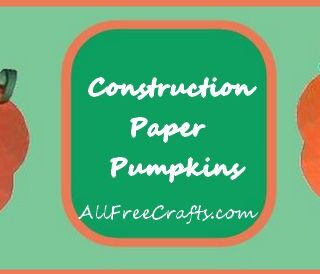 four construction paper pumpkins
