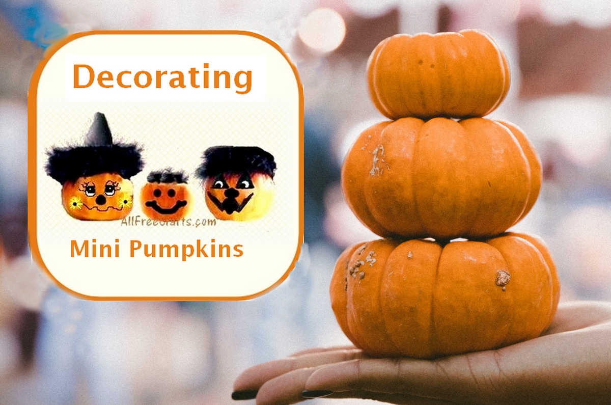 Decorating Mini Pumpkins