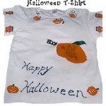 halloween stamped t-shirt