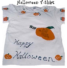 halloween stamped t-shirt