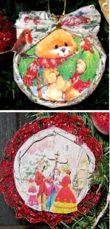 recycled juice lid ornaments