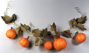 styrofoam pumpkin garland