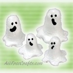 salt dough ghosts