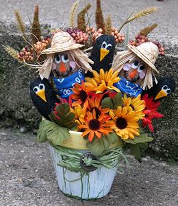 scarecrows in a pot