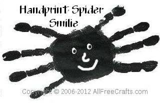 Handprint Spider Smilies