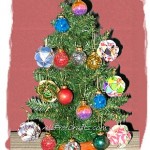 recycled card ornament tree