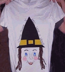 witch face t-shirt