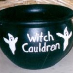 clay pot witch cauldron