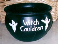 clay pot witch cauldron