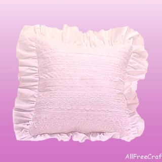 home sewn lace pillow