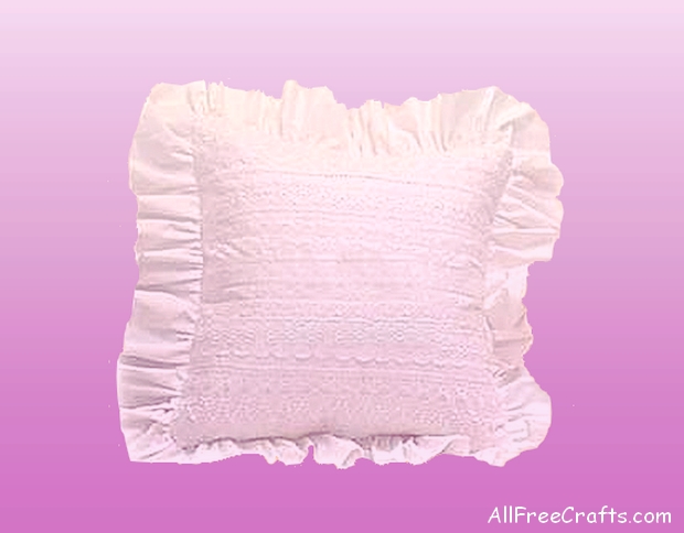 home sewn lace pillow