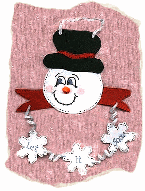 let it snow craft foam hanger