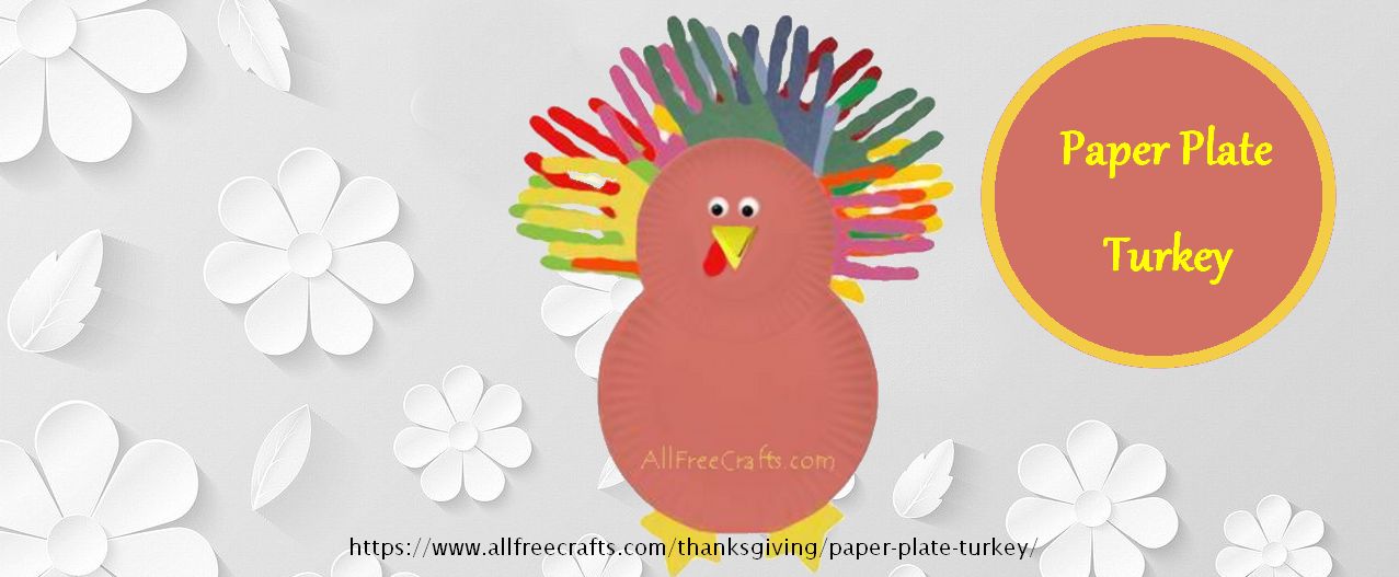 Paper Plate Turkey with Hand Print Tail