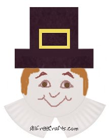 paper plate pilgrim man