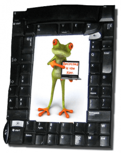 recycled keyboard picture frame