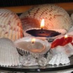 seashell tea candles