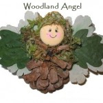 woodland pine cone angel