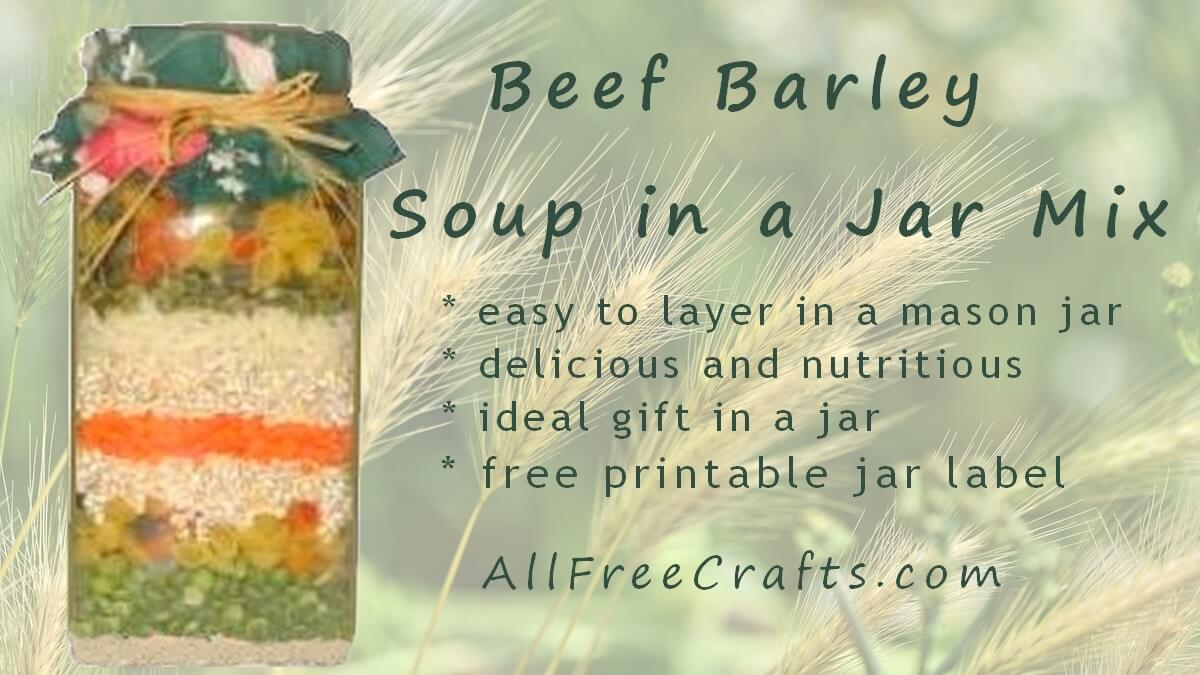 beef barley soup in a jar mix