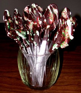 chocolate covered spoons