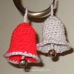 crocheted Christmas bells