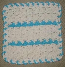 dancing shells washcloth
