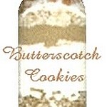 butterscotch cookies in a jar