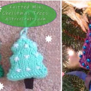 knitted christmas trees pattern