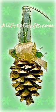 Easy Pinecone Ornaments