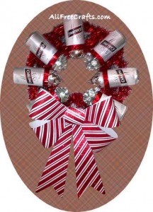 beer can wreath