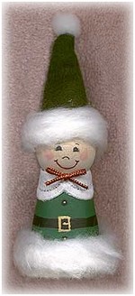 clay pot elf ornament