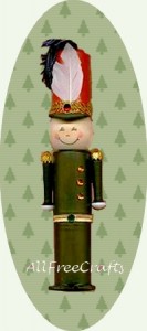 recycled toy soldier ornament