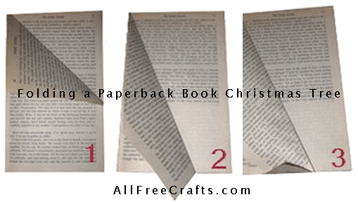 folds to make a paperback book Christmas tree