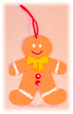 homemade gingerbread man ornament
