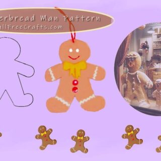 gingerbread man with pattern outline