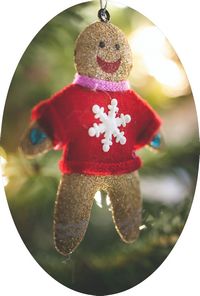 glittery gingerbread man Christmas ornament