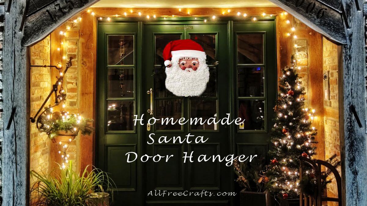 homemade santa door decoration