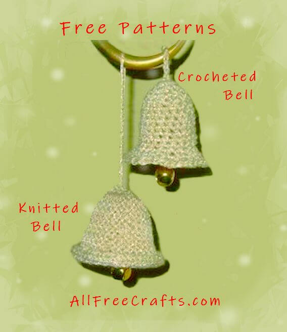 knitted and crocheted Christmas bells