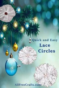 lace circles for the Christmas tree