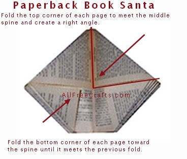 photo diagram of folds needed for paperback book Santa
