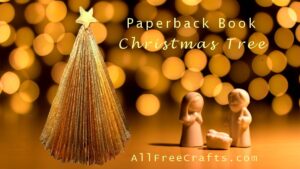 homemade paperback book Christmas tree