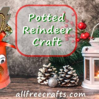 potted reindeer Christmas craft