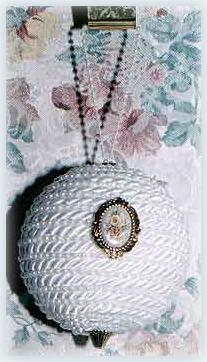 Satin and Pearl Christmas Tree Ornament