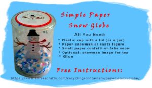 simple recycled paper snow gloves