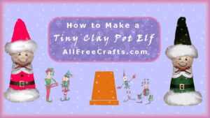 tiny clay pot elf DIY